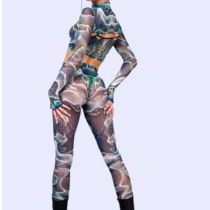 XS BADINKA Vapor Trance Mesh 2 Piece Shrug Top & SMALL Mesh Leggings